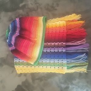 100% Wool Scarf and Matching Beenie